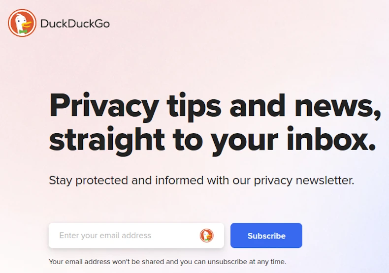 duckduckgo newsletter