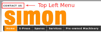 simon merseyside website design simon top left menu 340